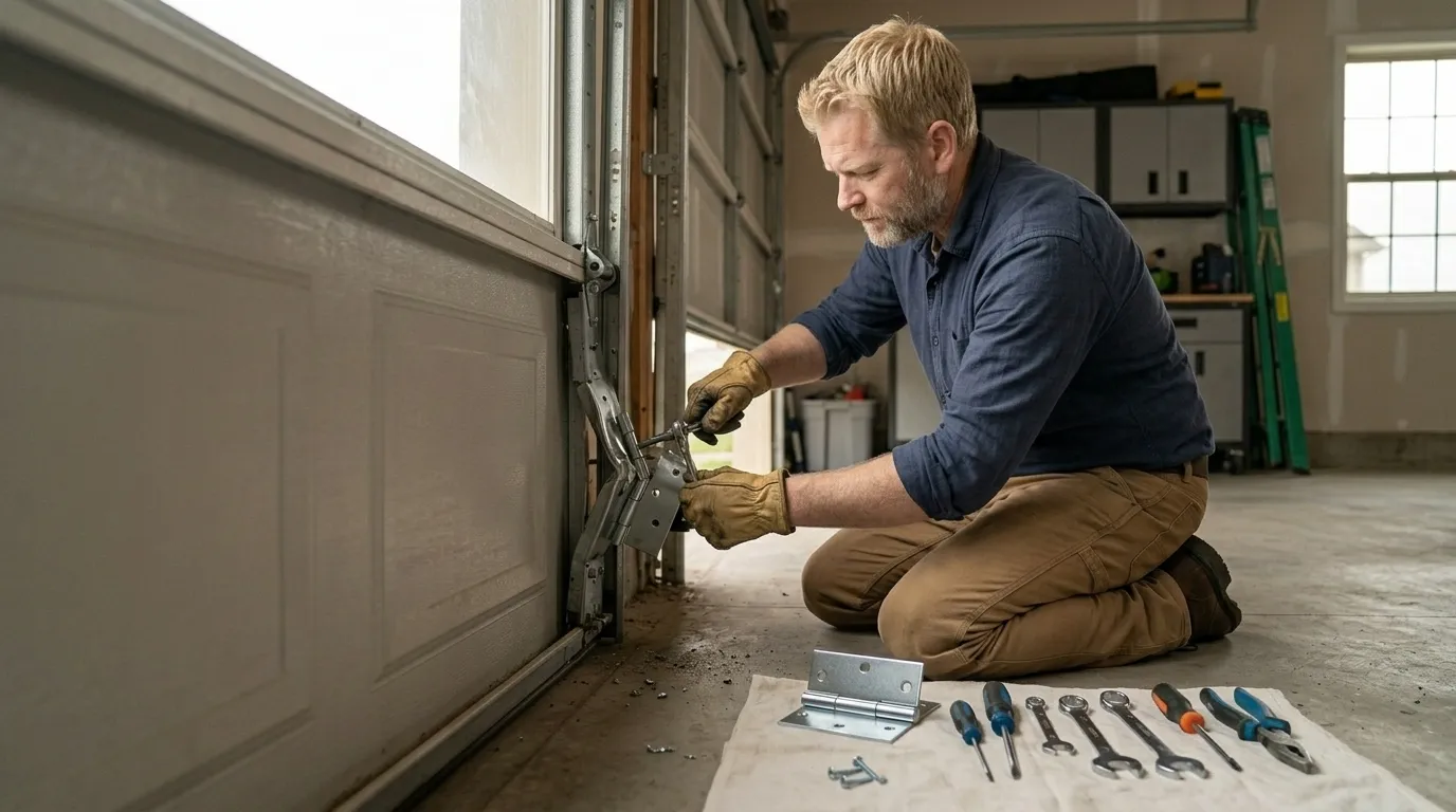 Insulated panel garage door